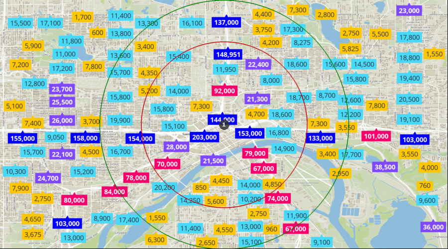 St. Paul, Minnesota - Daily Average Traffic Count